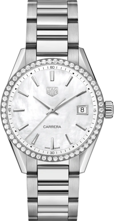 TAG Heuer,Carrera 36mm,36mm,Stainless Steel,White,Sapphire,Mother of Pearl,WBK1316,WBK1316.BA0652