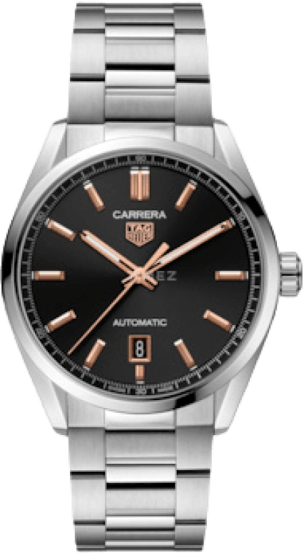 TAG Heuer,Carrera 39mm,39mm,Stainless Steel,Black,Automatic,Chronograph,Date,WBN2113,WBN2113.BA0639