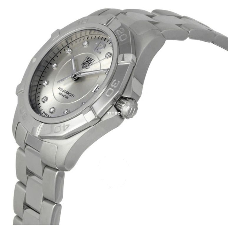 TAG Heuer,Aquaracer 39mm,39mm,Stainless Steel,Silver,Quartz,Day,Sapphire,WAF1117,WAF1117.BA0810