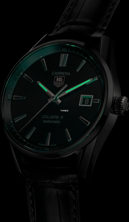 TAG Heuer,Carrera 39mm,39mm,Stainless Steel,Black,Automatic,Day,42hours,WAR211A,WAR211A.FC6180