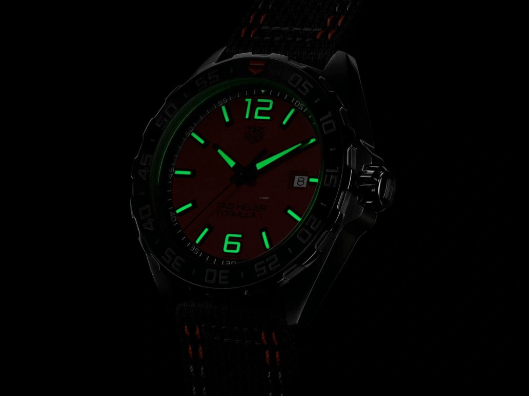 TAG Heuer,Formula 1 43mm,43mm,Stainless Steel,Orange,Sapphire,Closed,WAZ101A,WAZ101A.FC8305