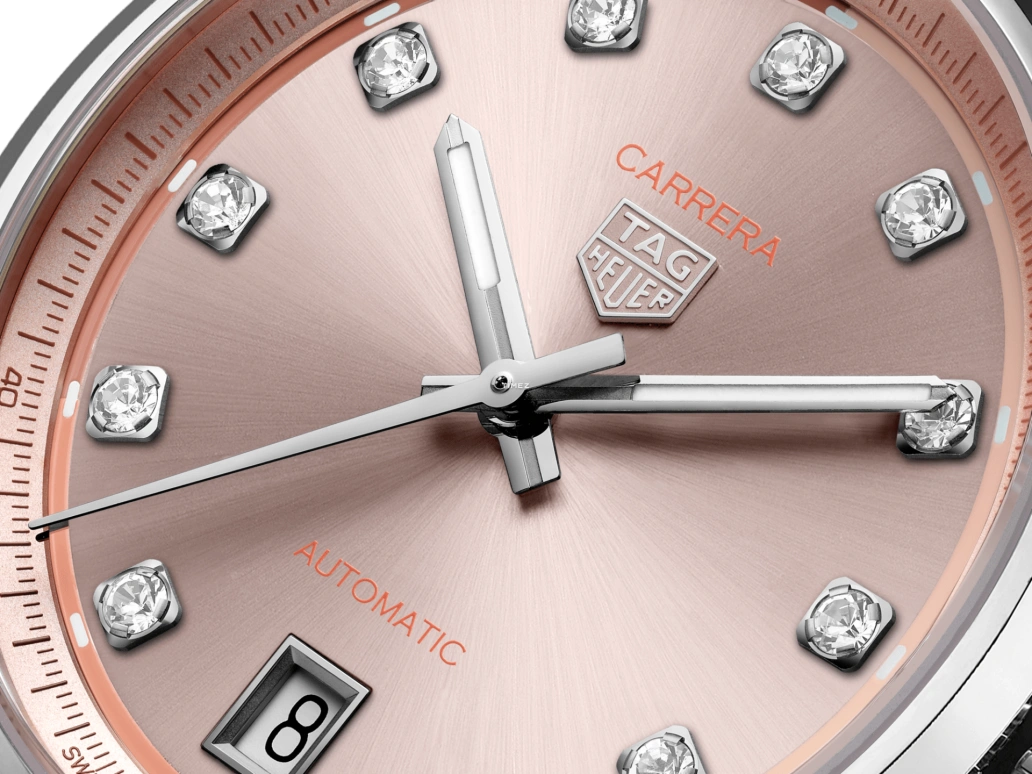 TAG Heuer,Carrera 36mm,36mm,Stainless Steel,Pink,Automatic,Day,46hours,WBN231D,WBN231D.BA0001