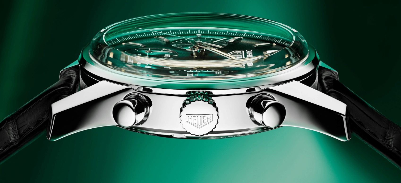 TAG Heuer,Carrera 39mm,39mm,Stainless Steel,Green,Automatic,Chronograph,80hours,Chris Evans,CBK221F,CBK221F.FC6479