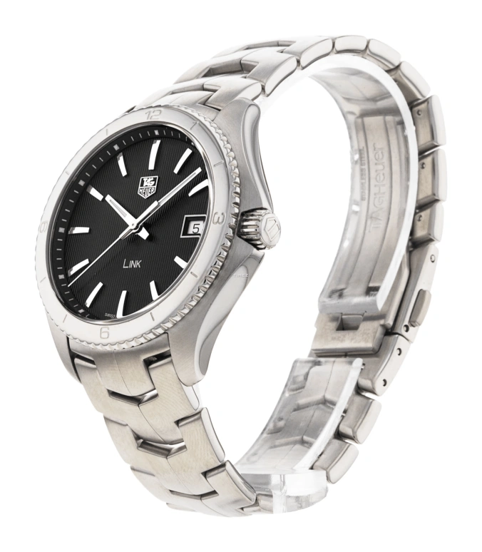 TAG Heuer,Link 40mm,40mm,Stainless Steel,Black,Quartz,Day,26280hours,WAT1110,WAT1110.BA0950