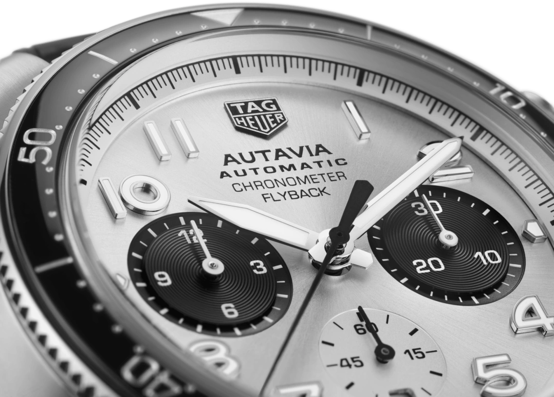 TAG Heuer,Autavia 42mm,42mm,Ceramic,Stainless Steel,Silver,Automatic,Chronograph,Date,Column Wheel,CBE511B,CBE511B.FC8279