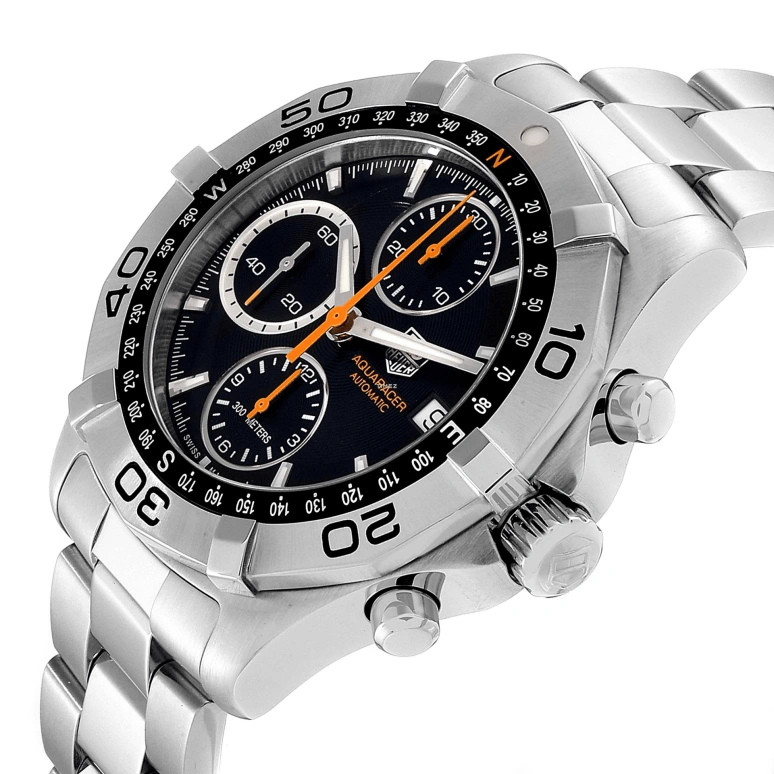 TAG Heuer,Aquaracer 40mm,40mm,Stainless Steel,Black,Automatic,Chronograph,Day,CAF2113,CAF2113.BA0809
