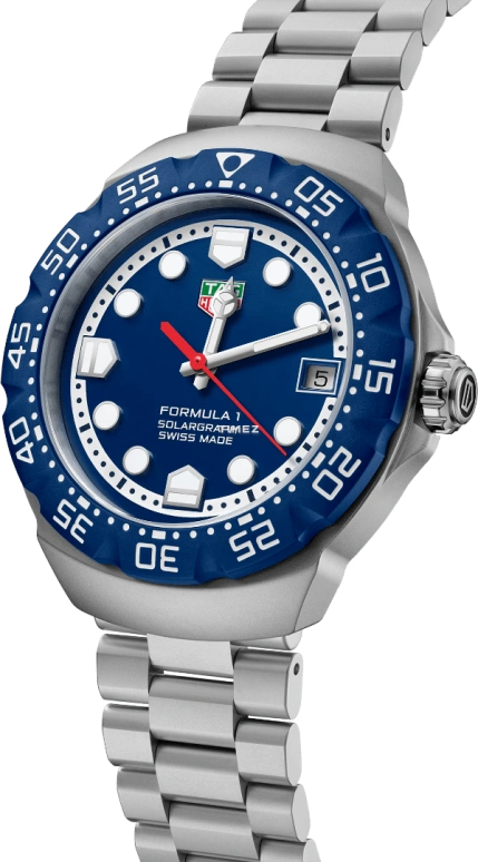 TAG Heuer,Formula 1 38mm,38mm,Stainless Steel,Blue,Quartz,Day,Solar Charging,WBY1112,WBY1112.BA0042