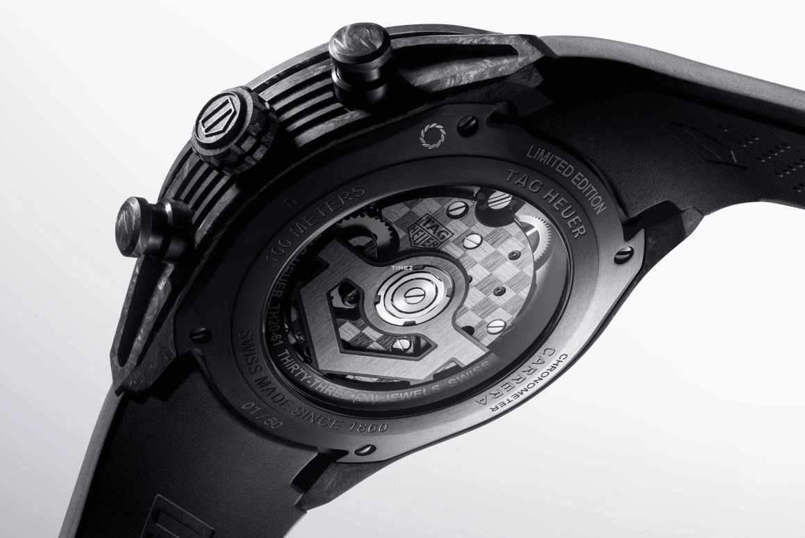 TAG Heuer,Carrera 44mm,44mm,Forged Carbon,Black,Automatic,Chronograph,Tourbillon,CBU5091,CBU5091.FT6305