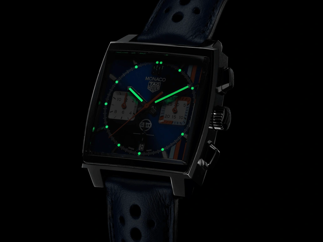 TAG Heuer,Monaco 39mm,39mm,Stainless Steel,Blue,Automatic,Chronograph,Date,Column Wheel,CBL2115,CBL2115.FC6494