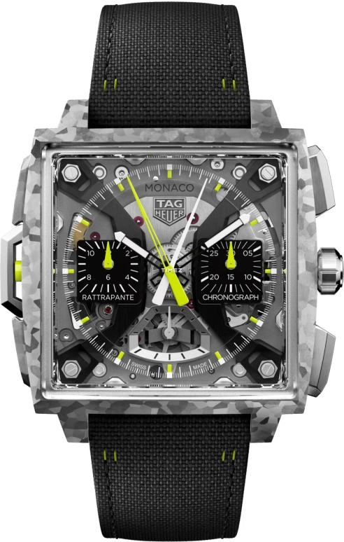 TAG Heuer,Monaco 41x41mm,41x41mm,TH-Titanium,Transparent,Grey,Automatic,Chronograph,Rattrapante,CBW2185,CBW2185.FC8350