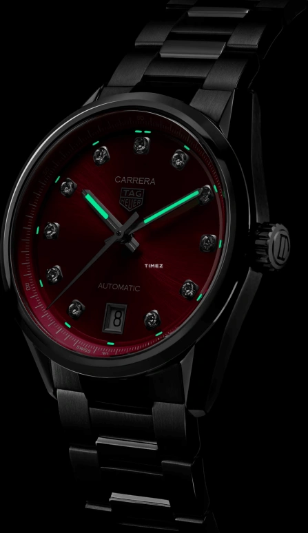 TAG Heuer,Carrera 36mm,36mm,Stainless Steel,Pink Red,Automatic,Day,46hours,WBN2318,WBN2318.BA0001