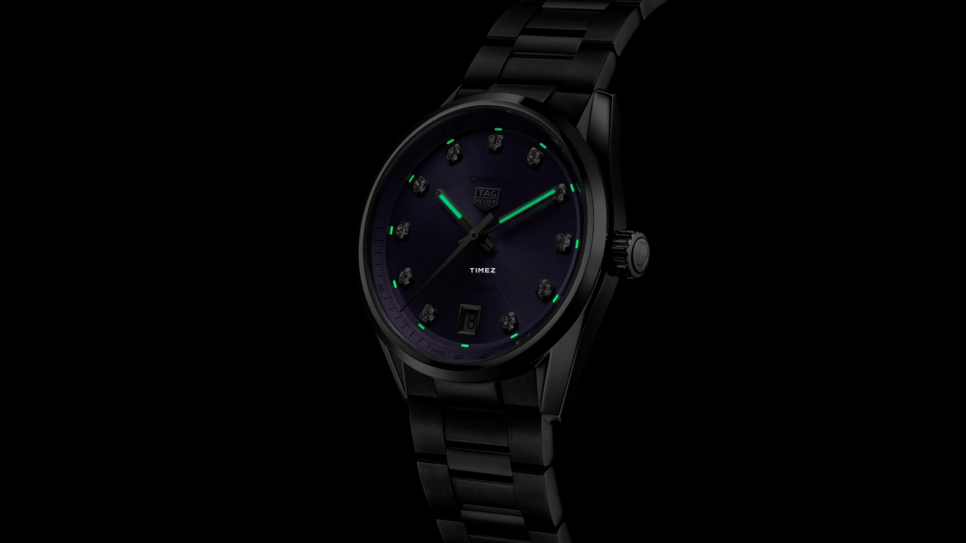 TAG Heuer,Carrera 36mm,36mm,Stainless Steel,Purple,Automatic,Day,46hours,WBN2319,WBN2319.BA0001