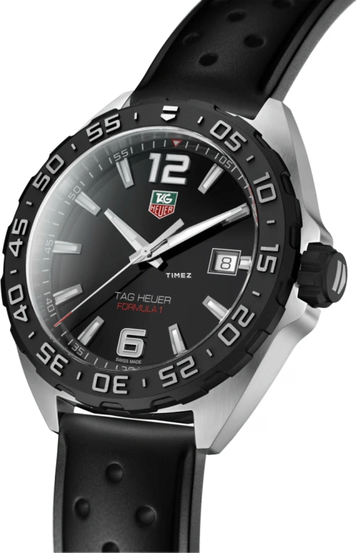 TAG Heuer,Formula 1 41mm,41mm,Stainless Steel,Black,Quartz,Day,Sapphire,WAZ1112,WAZ1112.FT8023