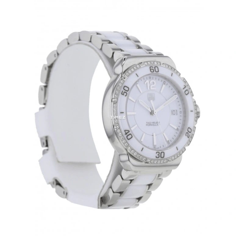 TAG Heuer,Formula 1 37mm,37mm,Stainless Steel,White,Quartz,Day,Sapphire,WAH1213,WAH1213.BAO861