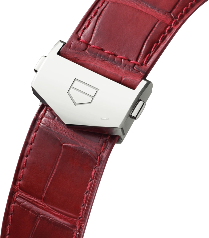 TAG Heuer,Carrera 42mm,42mm,Stainless Steel,Silver,Red,Automatic,Chronograph,Day,CBN201H,CBN201H.FC6553