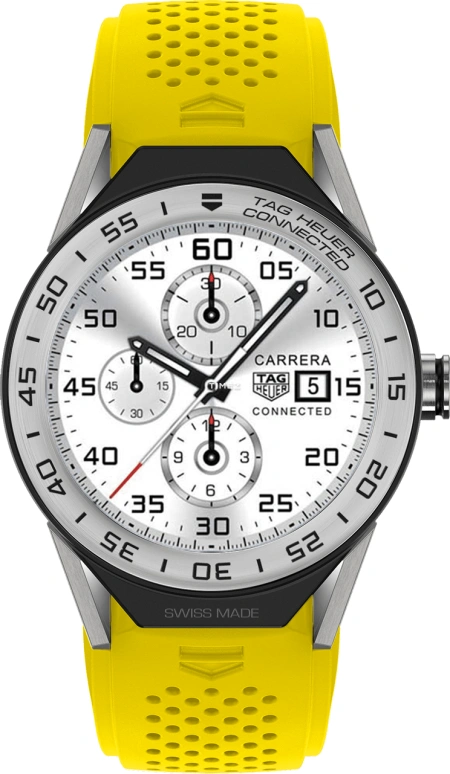 TAG Heuer,Connected Watch 45mm,45mm,Titanium,Stainless Steel,Black,Processor,Chronograph,Day,Connected,Smartwatch,25hours,In-house Caliber,SBF8A8014,SBF8A8014.11FT6082