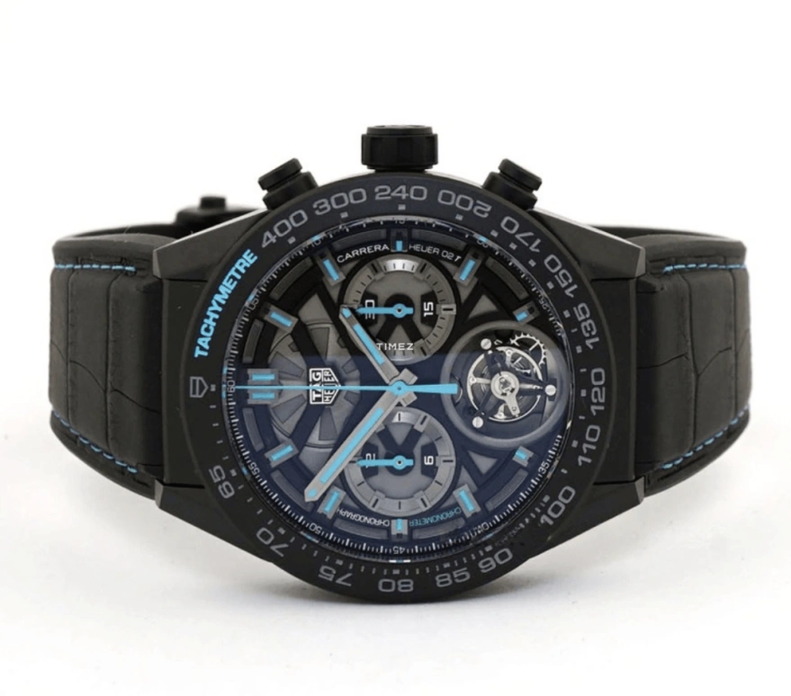 TAG Heuer,Carrera 45mm,45mm,Ceramic,Black,Automatic,Chronograph,Tourbillon,CAR5A97,CAR5A97.FC6463