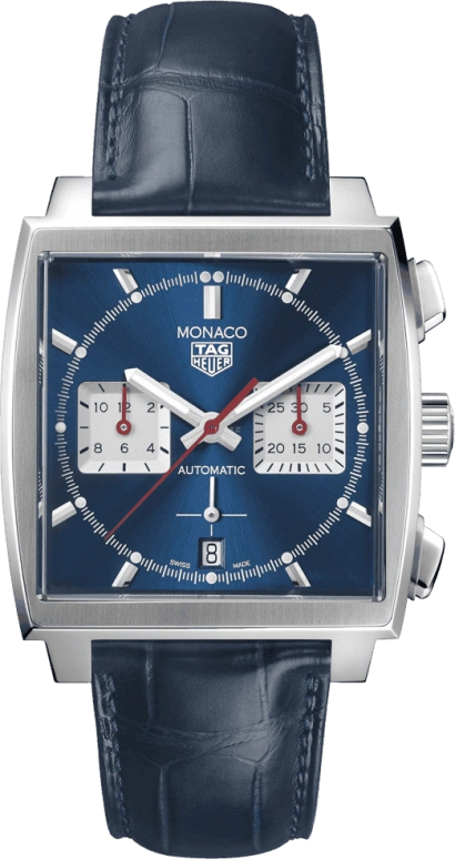 TAG Heuer,Monaco 39mm,39mm,Stainless Steel,Blue,Automatic,Chronograph,Date,Column Wheel,CBL2111,CBL2111.FC6453