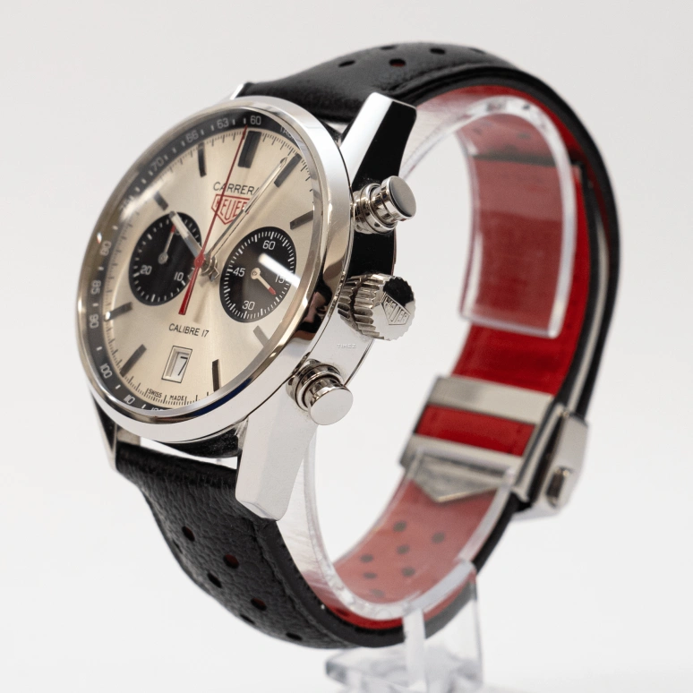 TAG Heuer,Carrera 41mm,41mm,Stainless Steel,Silver,Automatic,Chronograph,Day,CV211E,CV211E.FC6310