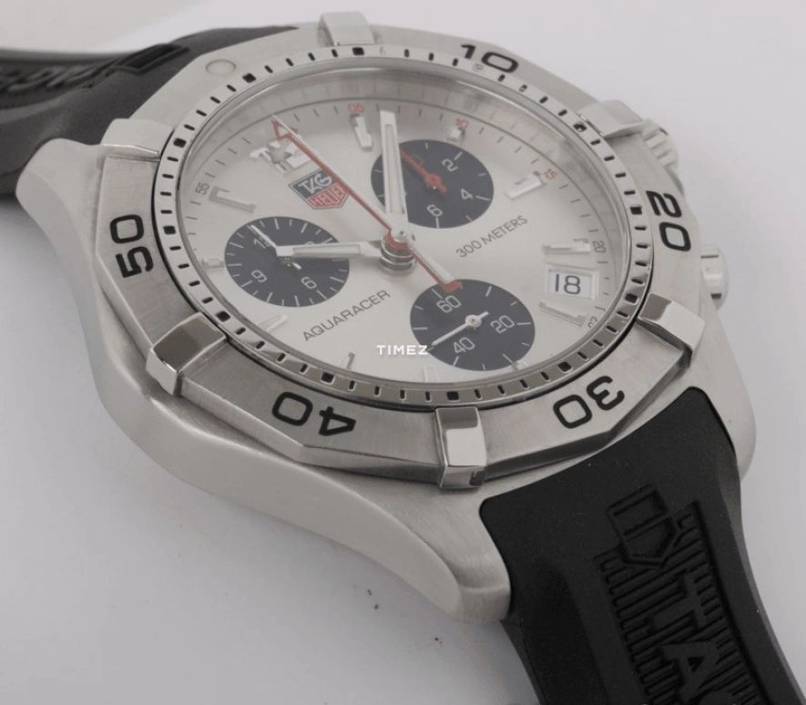 TAG Heuer,Aquaracer 41mm,41mm,Stainless Steel,Silver,Blue,Quartz,Chronograph,Day,CAF1111,CAF1111.FT8010