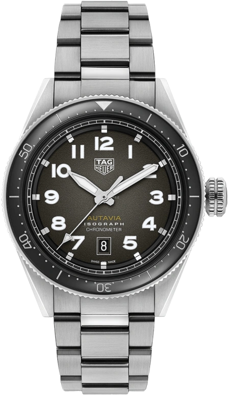 TAG Heuer,Autavia 42mm,42mm,Stainless Steel,Black,Automatic,Date,38hours,WBE5110,WBE5110.EB0173