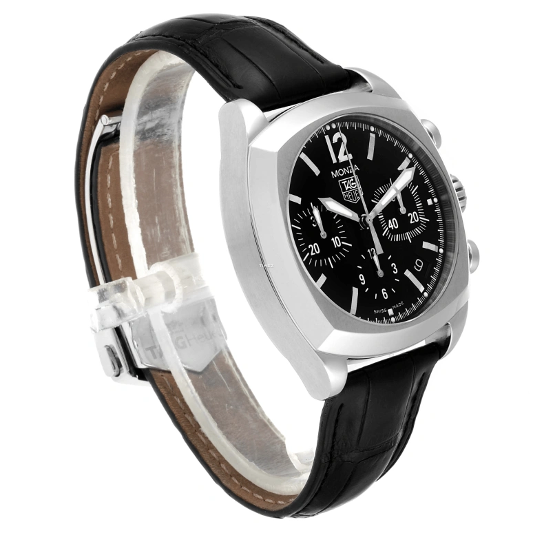TAG Heuer,Monza 37x37mm,37x37mm,Stainless Steel,Black,Automatic,Chronograph,Day,CR2113,CR2113.FC6164