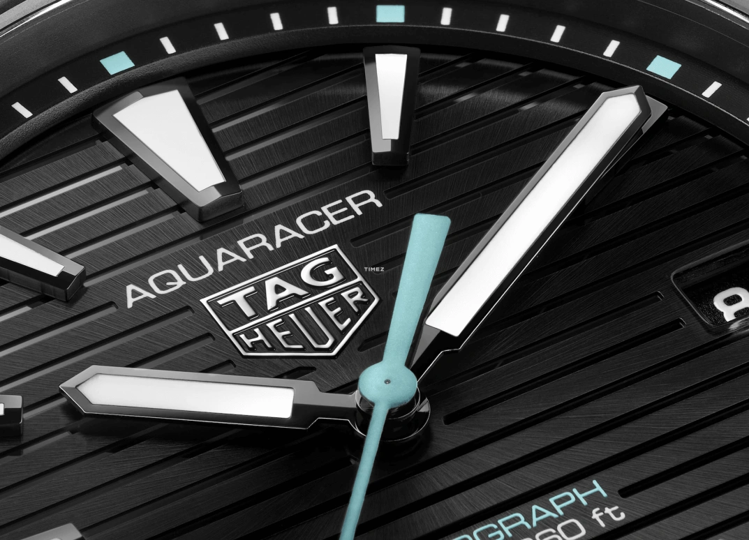 TAG Heuer,Aquaracer 40mm,40mm,Stainless Steel,Carbon,Black,Quartz,Day,Solar Charging,WBP1112,WBP1112.FT6199