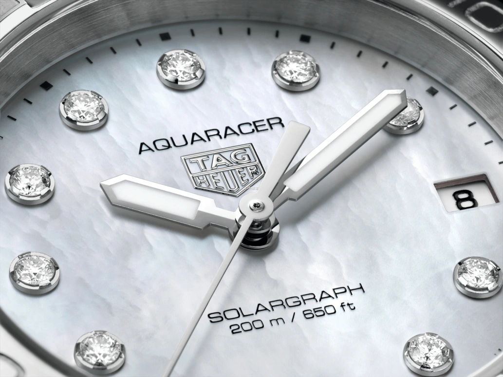 TAG Heuer,Aquaracer 34mm,34mm,Stainless Steel,White,Quartz,Day,In-house Caliber,WBP1313,WBP1313.BA0005