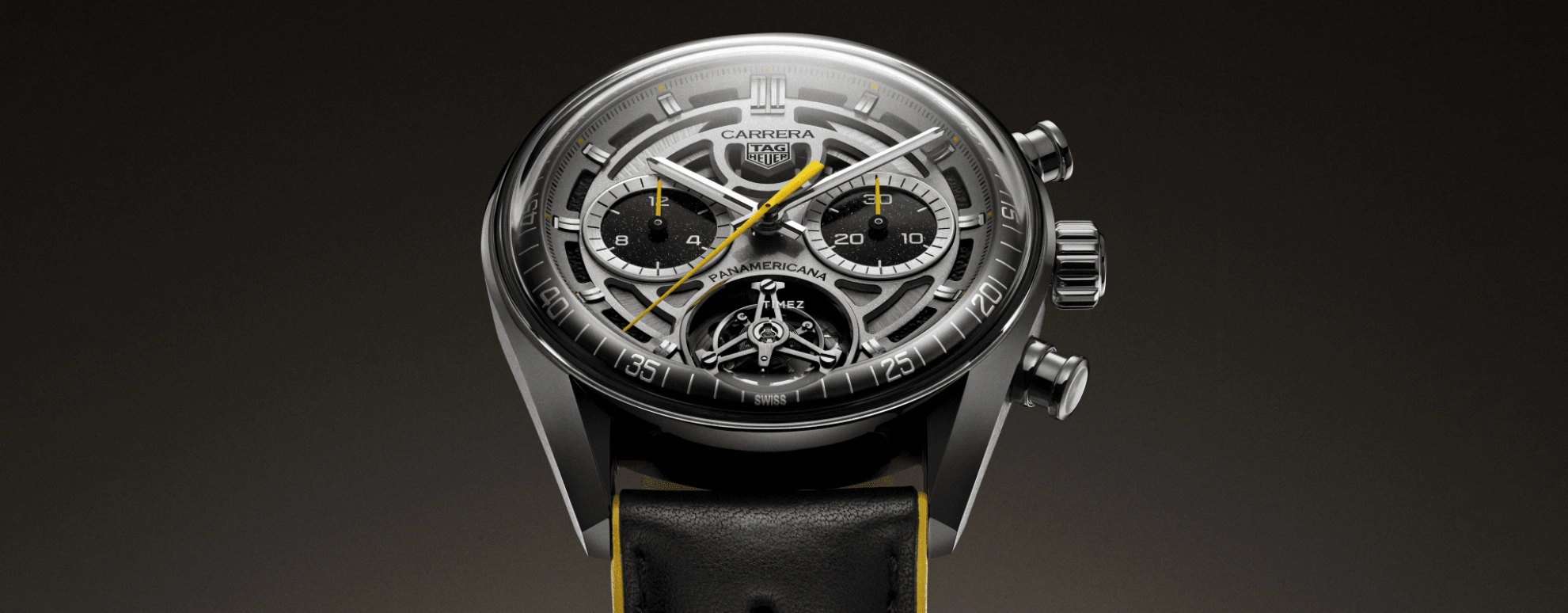 TAG Heuer,Carrera 42mm,42mm,Stainless Steel,Skeleton,Silver,Automatic,Chronograph,Tourbillon,CBS5012,CBS5012.FC6571