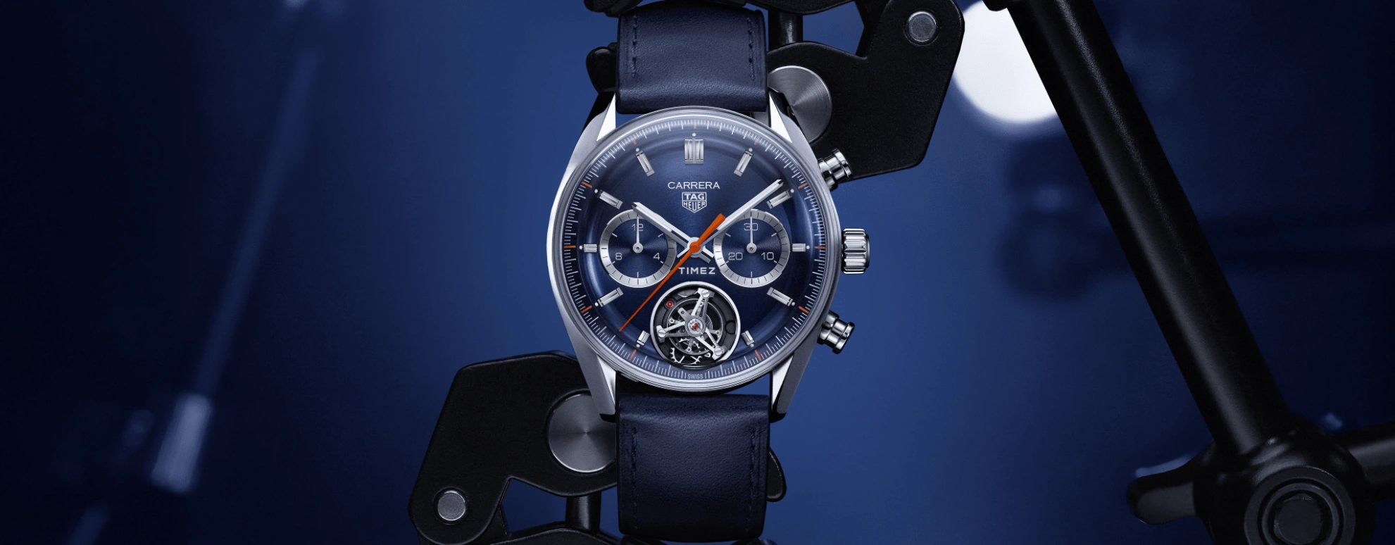 TAG Heuer,Carrera 42mm,42mm,Stainless Steel,Blue,Automatic,Chronograph,Day,Tourbillon,CBS5010,CBS5010.FC6543