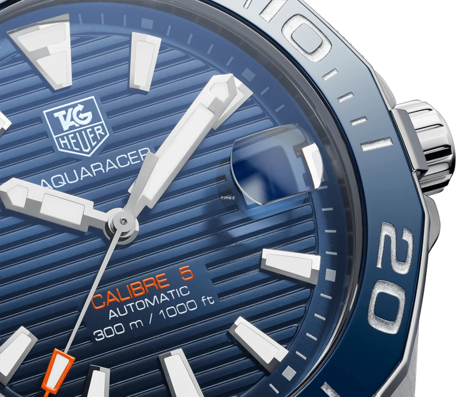 TAG Heuer,Aquaracer 41mm,41mm,Stainless Steel,Blue,Automatic,Day,42hours,WAY211C,WAY211C.BA0928