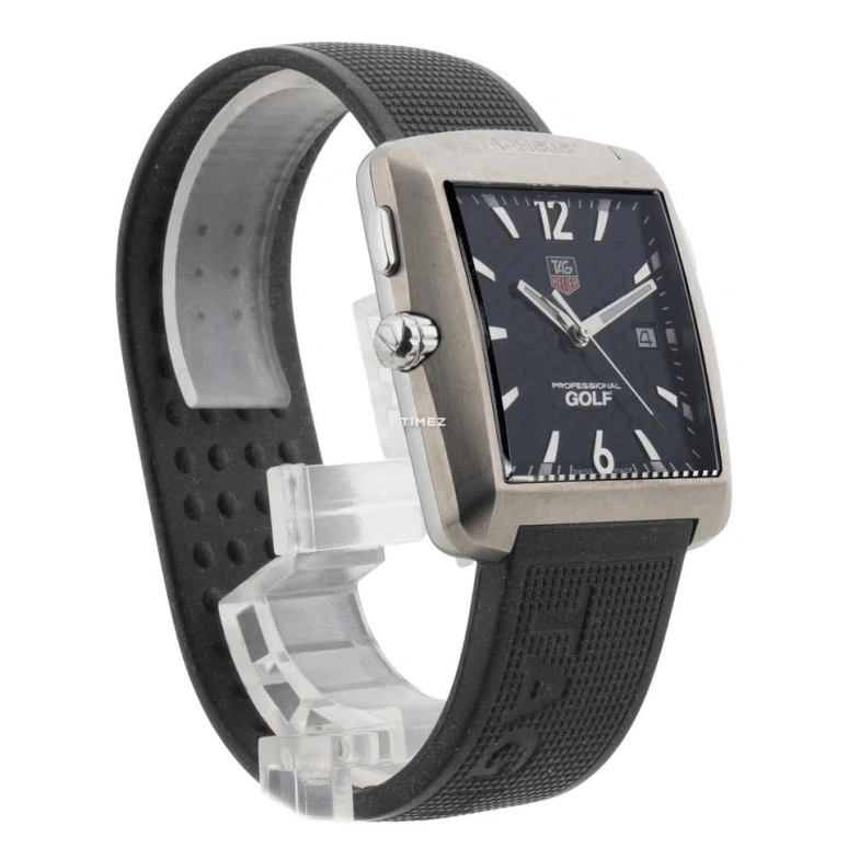 TAG Heuer,Golf 37.50mm,37.50mm,Titanium,Stainless Steel,Black,Quartz,Day,Sapphire,Crystal Glass,WAE1116,WAE1116.FT6004