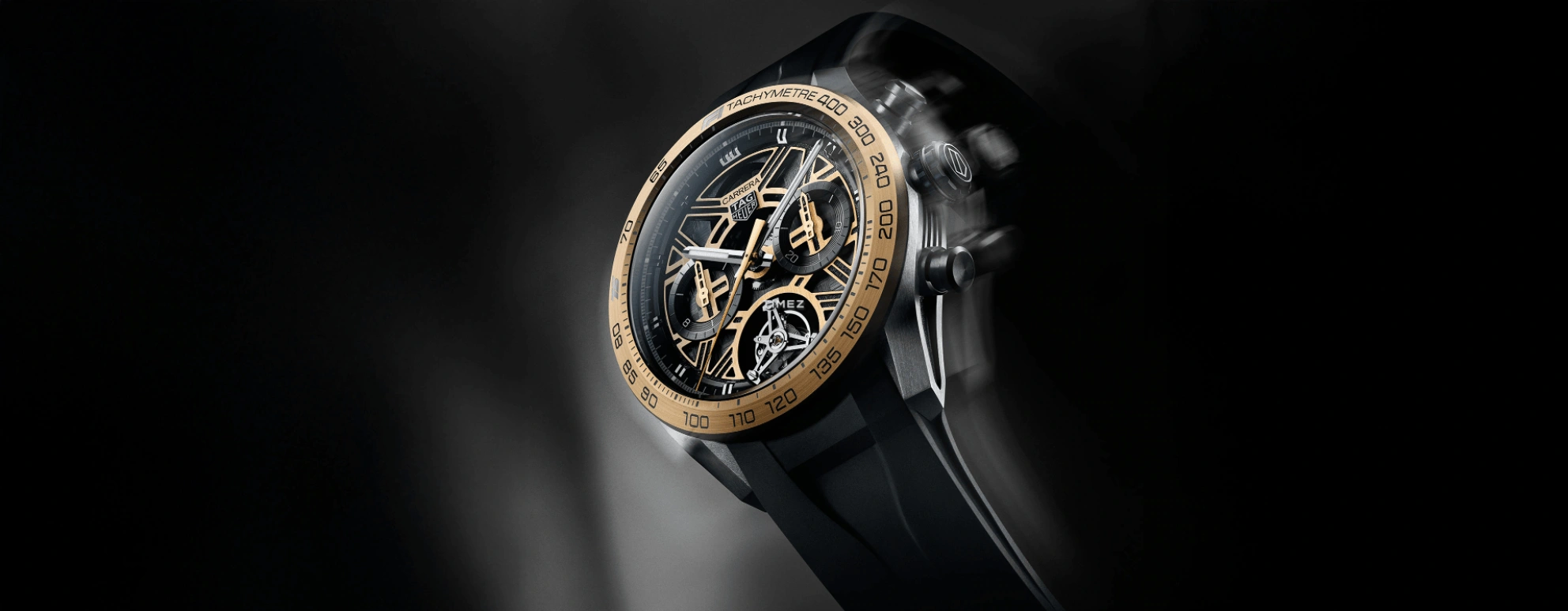 TAG Heuer,Carrera 44mm,44mm,Titanium,Yellow Gold,Black,Gold,Automatic,Chronograph,Day,Tourbillon,CBU5051,CBU5051.FT6272