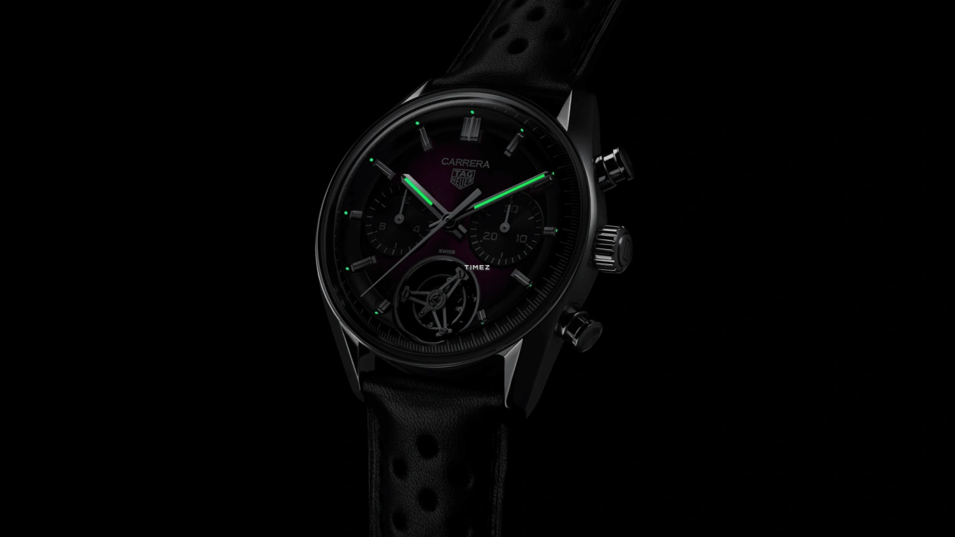 TAG Heuer,Carrera 42mm,42mm,Stainless Steel,Purple,Automatic,Chronograph,Tourbillon,CBS5017,CBS5017.FC6605