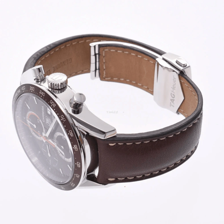 TAG Heuer,Carrera 41mm,41mm,Stainless Steel,Brown,Automatic,Chronograph,Day,CV2013,CV2013.FC6206