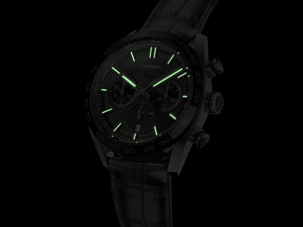 TAG Heuer,Carrera 44mm,44mm,Ceramic,Rose Gold,Stainless Steel,Black,Automatic,Chronograph,Date,Column Wheel,CBN2A5A,CBN2A5A.FC6481