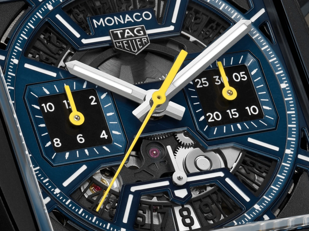 TAG Heuer,Monaco 39mm,39mm,Diamond-Like Carbon,Titanium,Black,Blue,Automatic,Chronograph,Day,Haoran Liu,turbo,CBL2188,CBL2188.FT6261