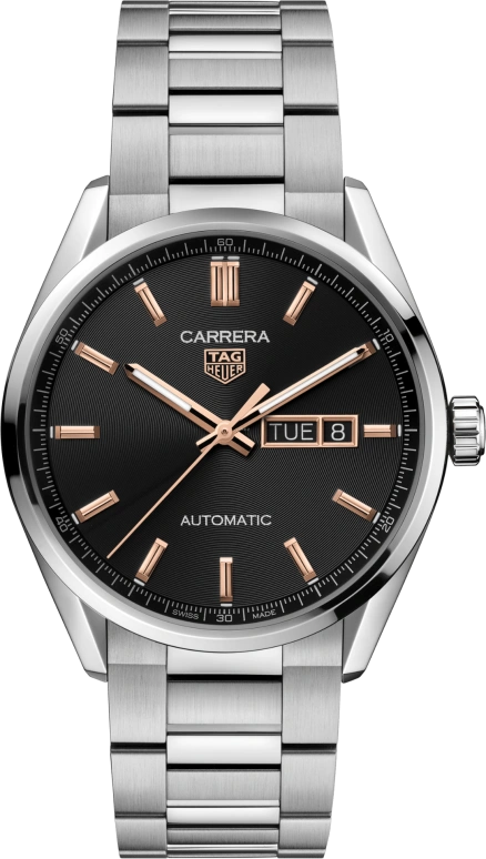 TAG Heuer,Carrera 39mm,39mm,Stainless Steel,Black,Automatic,Date,Day,WBN2013,WBN2013.BA0640