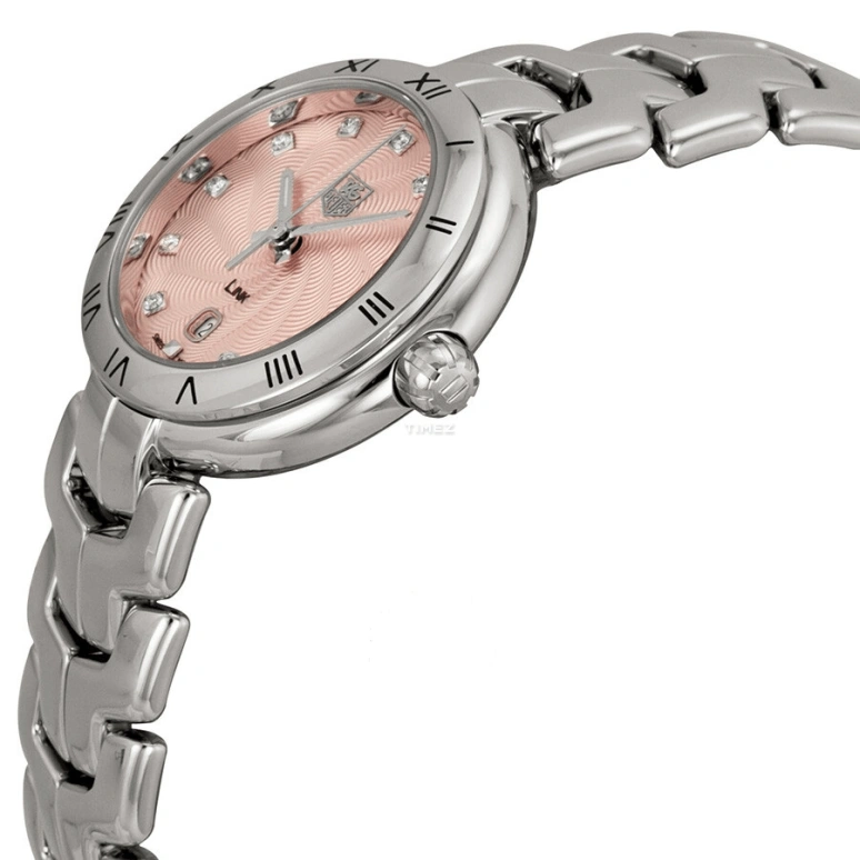 TAG Heuer,Link 29mm,29mm,Stainless Steel,Pink,Quartz,Day,Sapphire,Crystal Glass,WAT1415,WAT1415.BA0954
