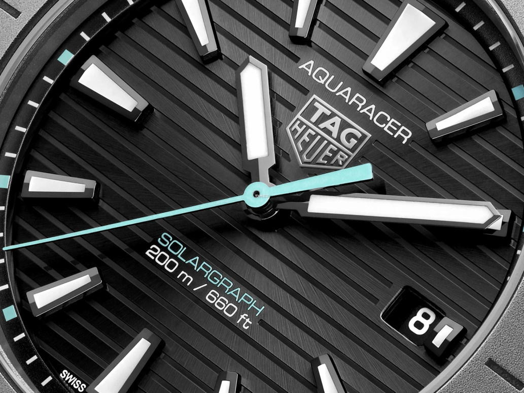 TAG Heuer,Aquaracer 40mm,40mm,Titanium,Black,Quartz,Day,Solar Charging,WBP1180,WBP1180.FN8027