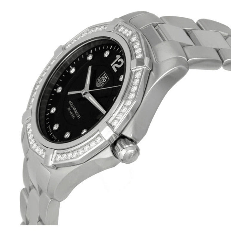 TAG Heuer,Aquaracer 38mm,38mm,Stainless Steel,Black,Quartz,Day,Sapphire,WAF111D,WAF111D.BA0810