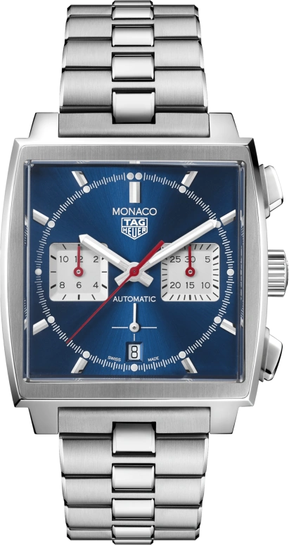 TAG Heuer,Monaco 39mm,39mm,Stainless Steel,Blue,Automatic,Chronograph,Date,Column Wheel,CBL2111,CBL2111.BA0644