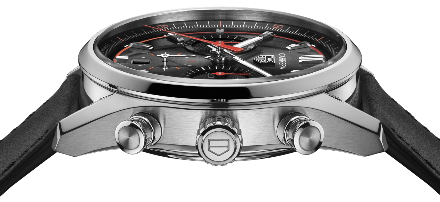 TAG Heuer,Carrera 42mm,42mm,Stainless Steel,Black,Automatic,Chronograph,Day,CBN201C,CBN201C.FC6542