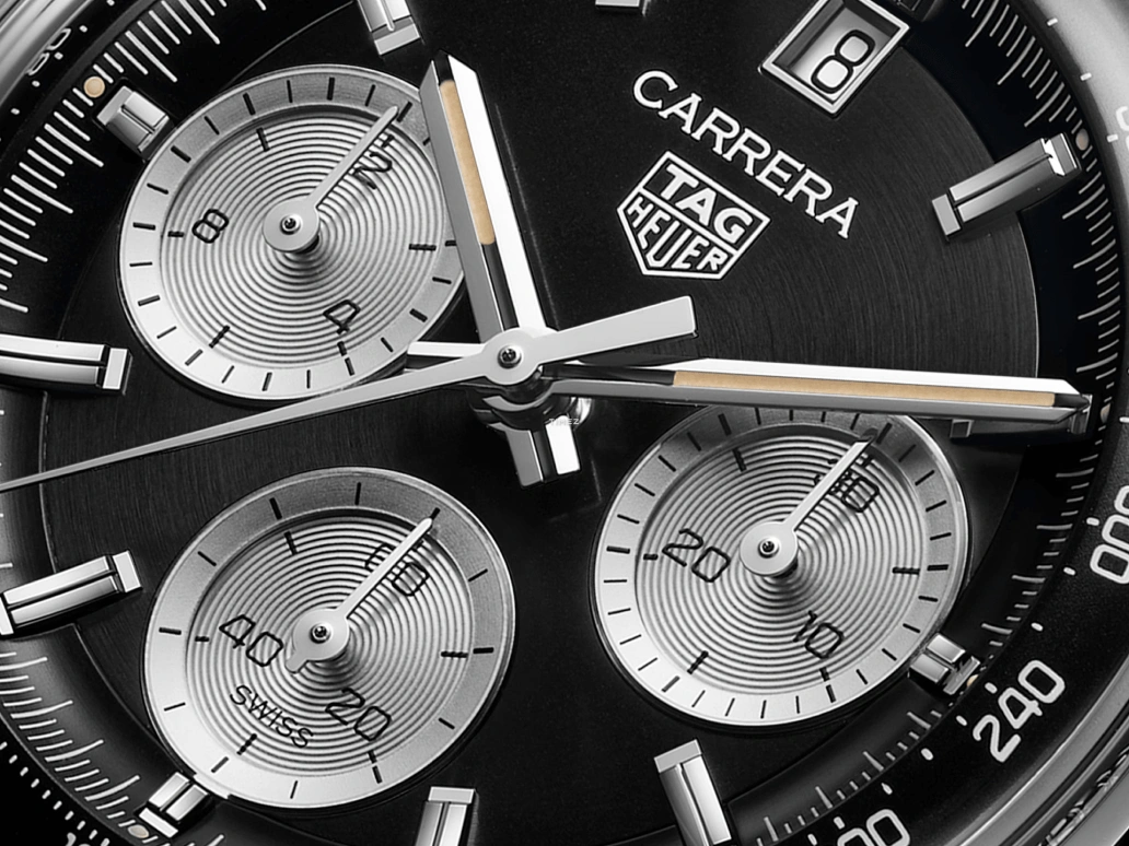 TAG Heuer,Carrera 39mm,39mm,Stainless Steel,Black,Automatic,Chronograph,Day,CBS2210,CBS2210.BA0048
