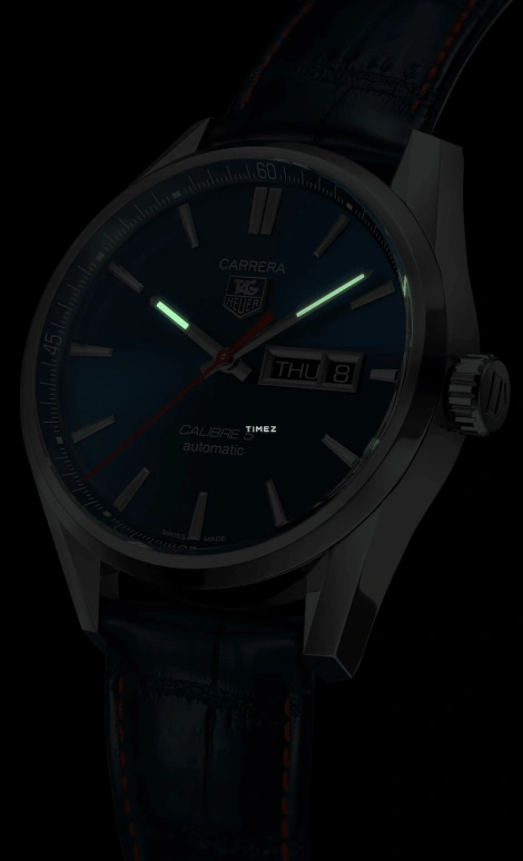 TAG Heuer,Carrera 41mm,41mm,Stainless Steel,Blue,Automatic,Date,Day,WAR201P,WAR201P.FC6485