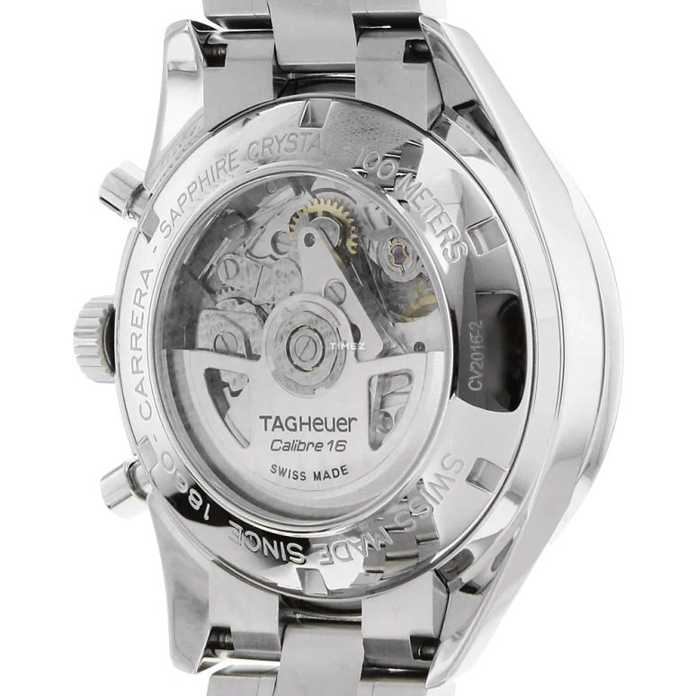 TAG Heuer,Carrera 41mm,41mm,Stainless Steel,Black,Automatic,Chronograph,Day,CV2016,CV2016.BA0794