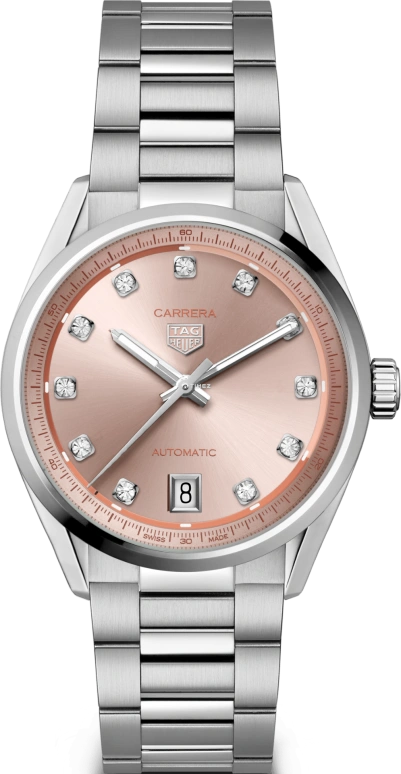 TAG Heuer,Carrera 36mm,36mm,Stainless Steel,Pink,Automatic,Day,46hours,WBN231D,WBN231D.BA0001