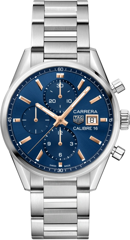 TAG Heuer,Carrera 41mm,41mm,Stainless Steel,Blue,Automatic,Chronograph,Date,CBK2115,CBK2115.BA0715