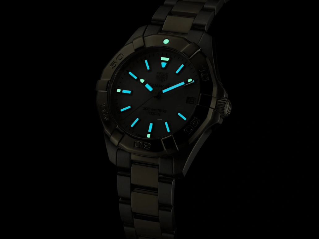 TAG Heuer,Aquaracer 32mm,32mm,Stainless Steel,White,Sapphire,TAG Heuer,Minutes,Seconds,WBD1320,WBD1320.BB0320