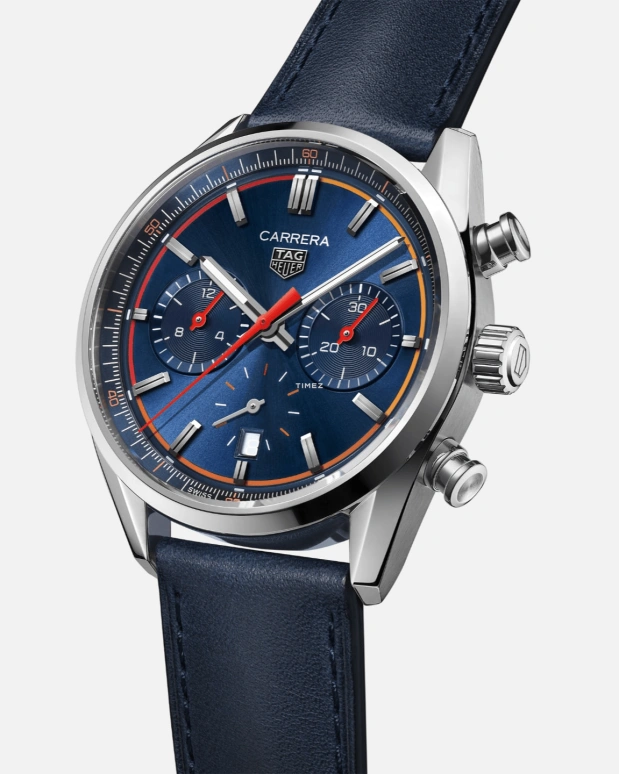 TAG Heuer,Carrera 42mm,42mm,Stainless Steel,Blue,Automatic,Chronograph,Day,CBN201D,CBN201D.FC6543